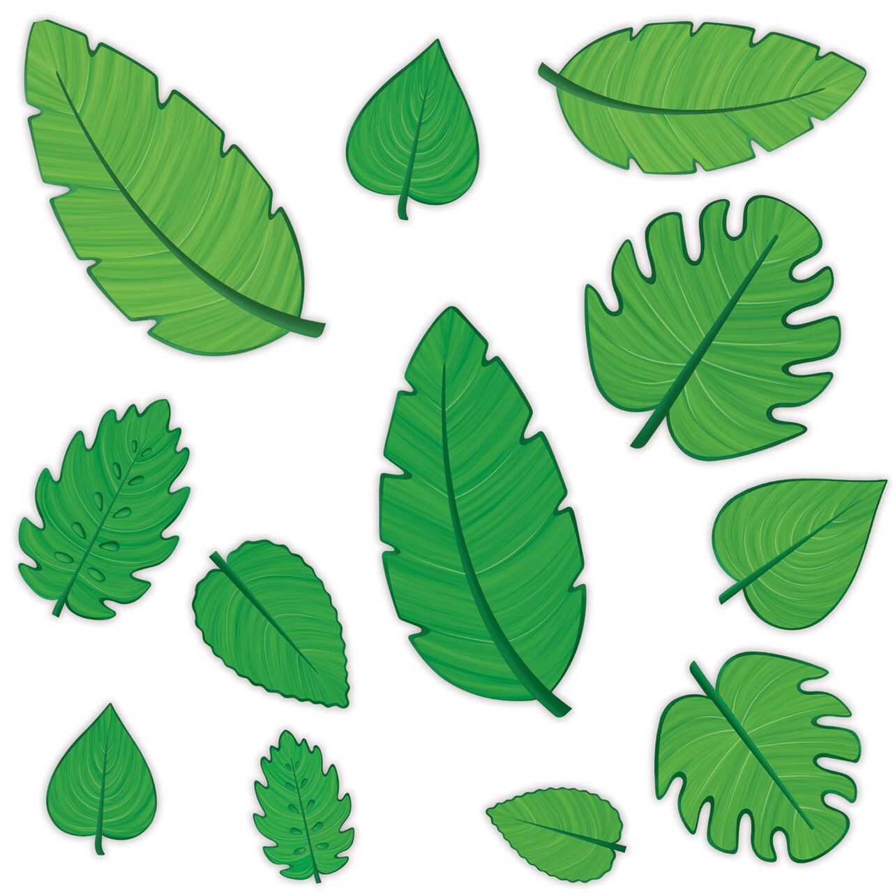Tropical Leaf Cutouts, (Pack of 12)